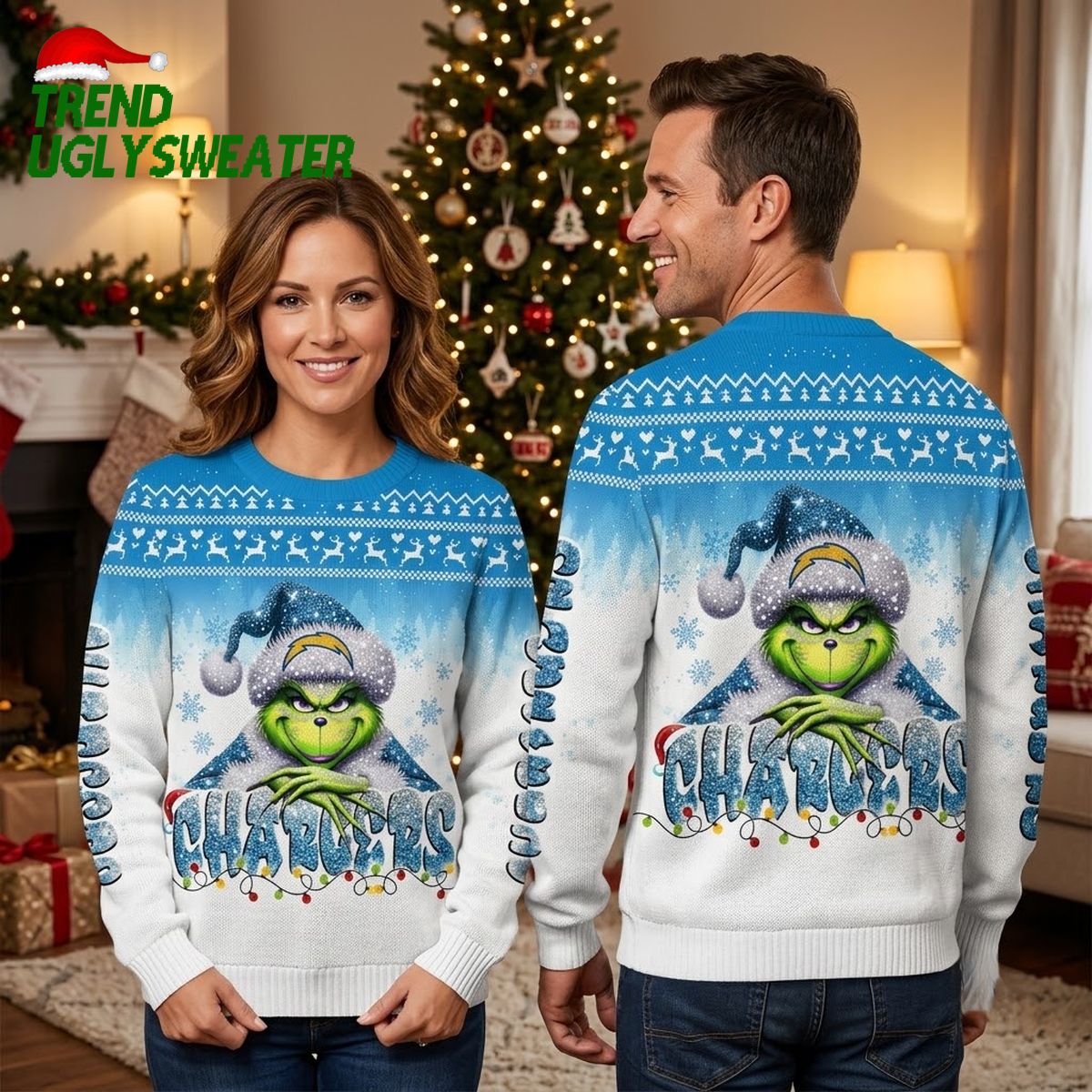 la chargers grinch christmas ugly christmas sweater la chargers grinch christmas ugly christmas sweater