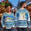 Los Angeles Chargers Custom Ugly Christmas Sweater With Santa Hat 2 los angeles chargers custom ugly christmas sweater with santa hat