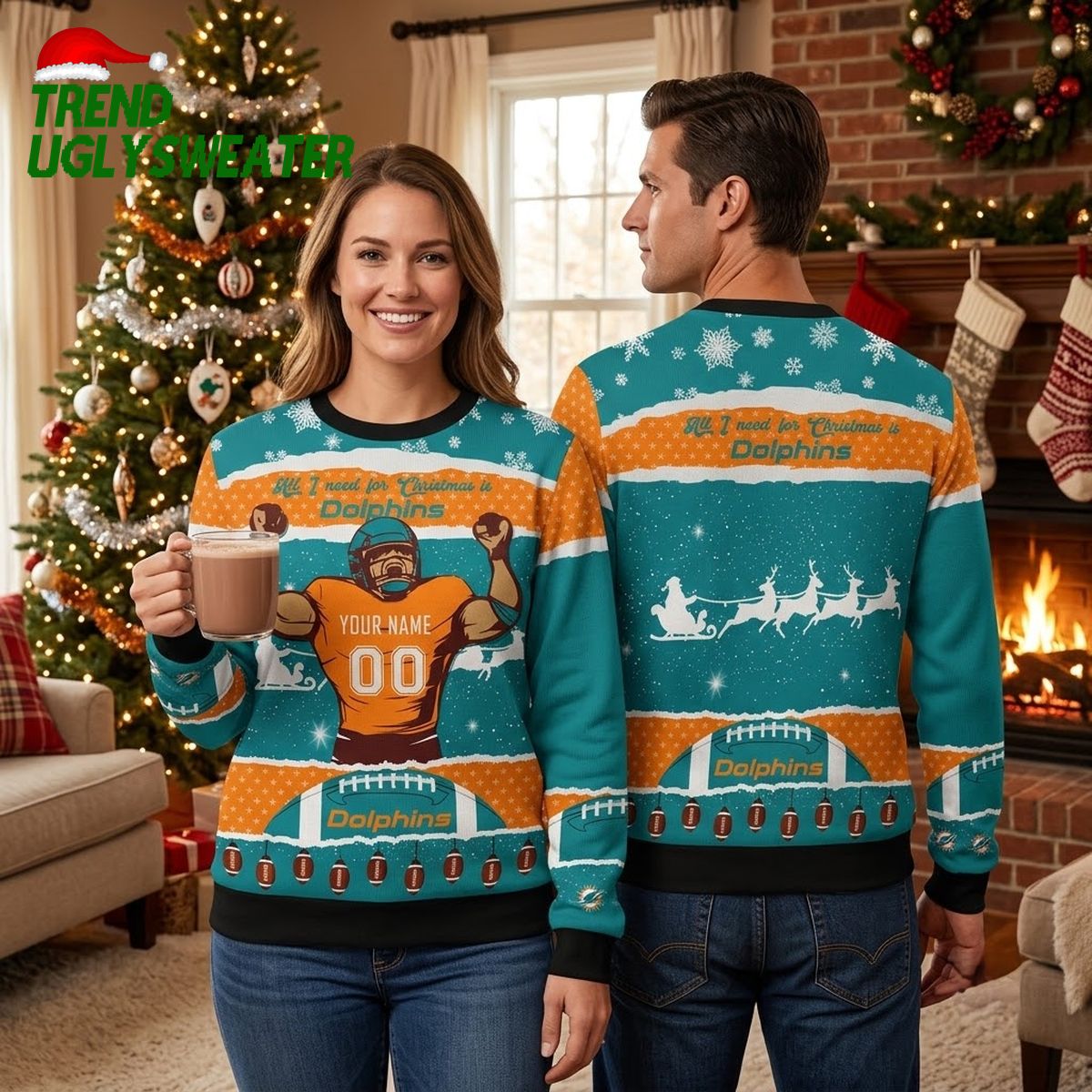 miami dolphins all i need for christmas ugly christmas sweater miami dolphins all i need for christmas ugly christmas sweater