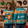 Miami Dolphins Christmas Sweater With Santa And Player Design 1 miami dolphins christmas sweater with santa and player design