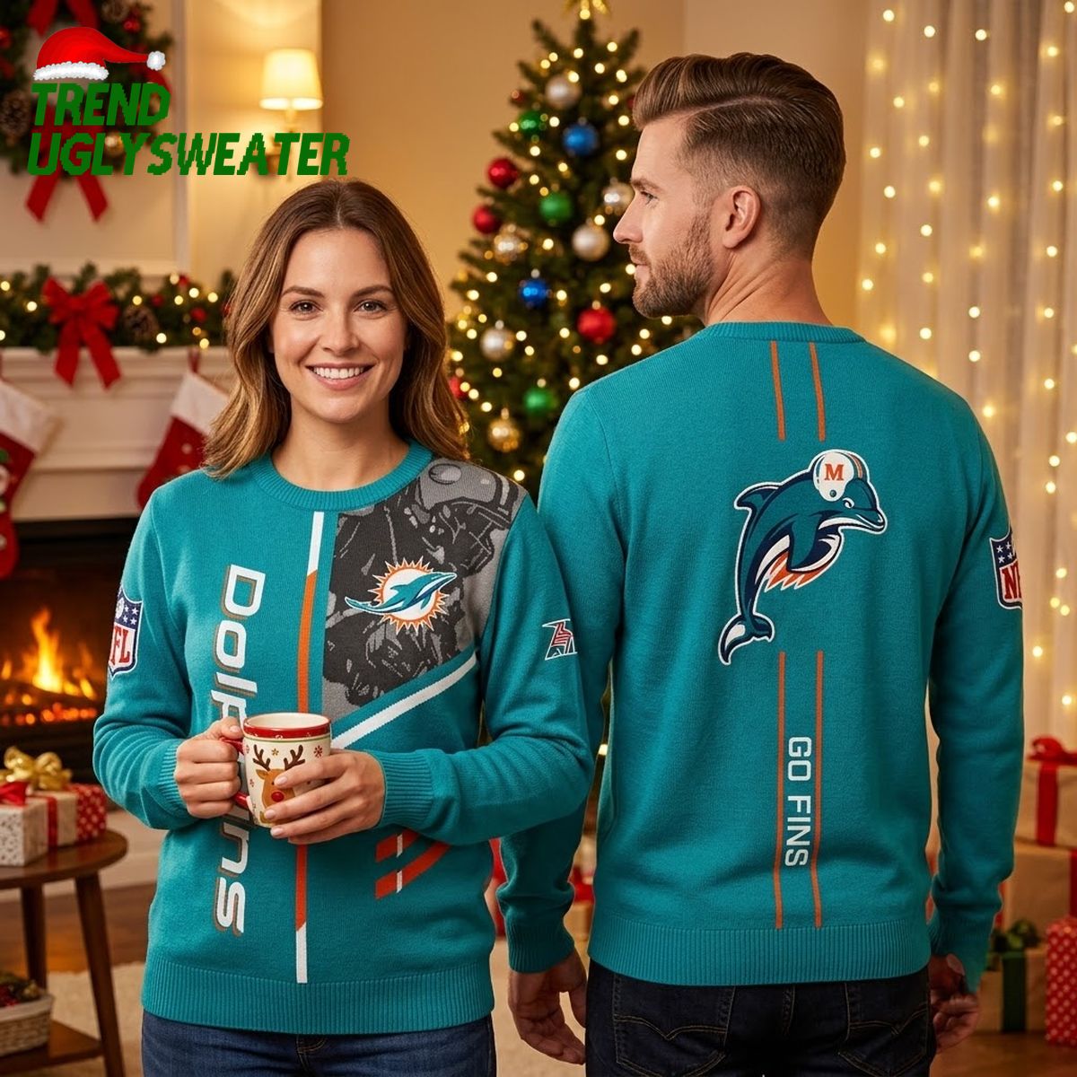 miami dolphins graphic sweatshirt with go fins design miami dolphins graphic sweatshirt with go fins design