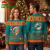 Miami Dolphins Grateful Dead Skull Ugly Christmas Sweater 2 miami dolphins grateful dead skull ugly christmas sweater