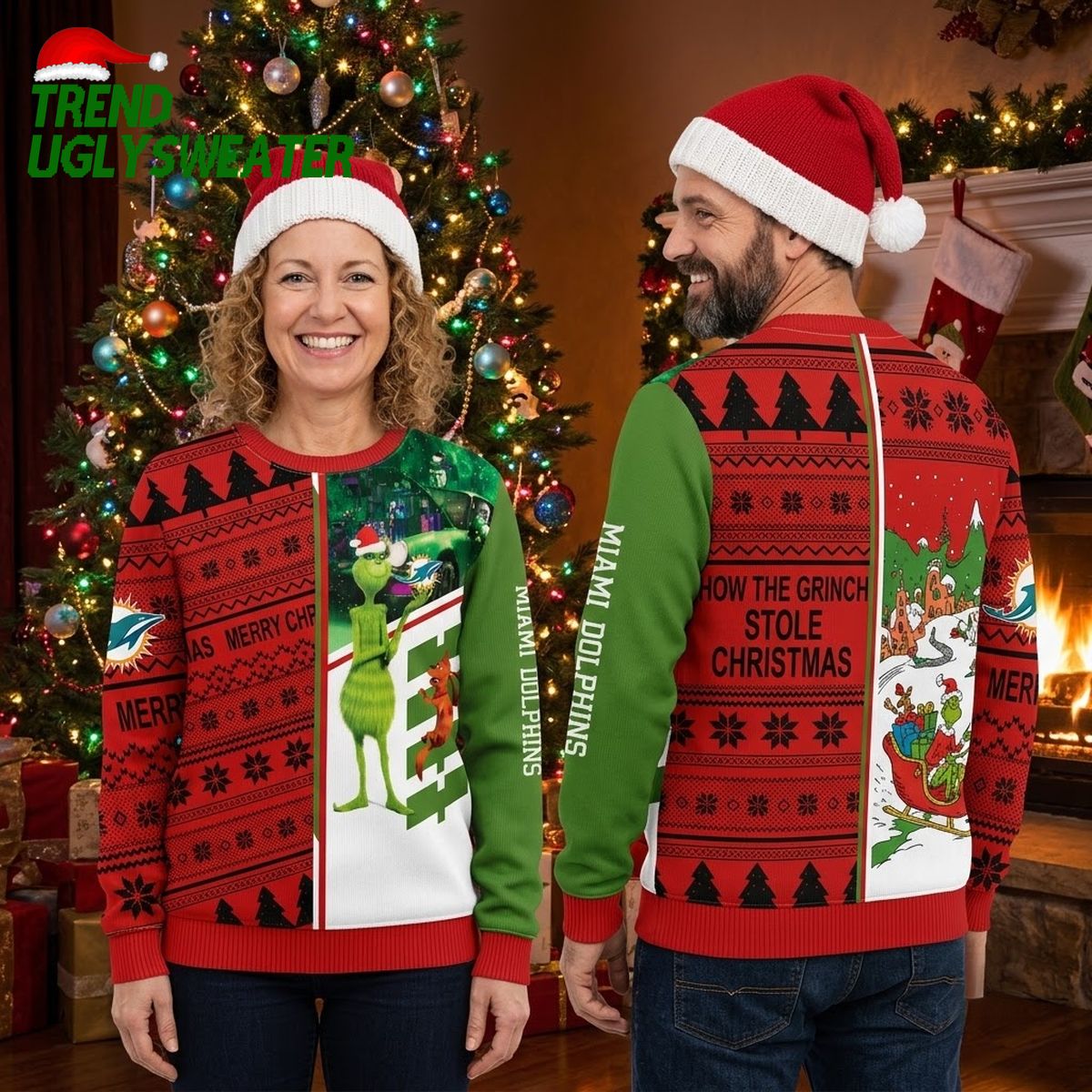 miami dolphins grinch christmas ugly christmas sweater miami dolphins grinch christmas ugly christmas sweater