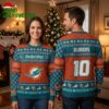 Miami Dolphins Gucci Christmas Spirit Dubois 10 Ugly Christmas Sweater 2 miami dolphins gucci christmas spirit dubois 10 ugly christmas sweater