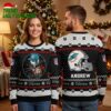 Miami Dolphins Jack Skellington Ugly Christmas Sweater With Custom Name 2 miami dolphins jack skellington ugly christmas sweater with custom name