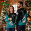 Miami Dolphins Logo Dripping Paint Ugly Christmas Sweater 1 miami dolphins logo dripping paint ugly christmas sweater