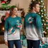 Miami Dolphins Logo Gradient Ugly Christmas Sweater 2 miami dolphins logo gradient ugly christmas sweater