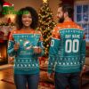 Miami Dolphins Logo Ugly Christmas Sweater 1 miami dolphins logo ugly christmas sweater
