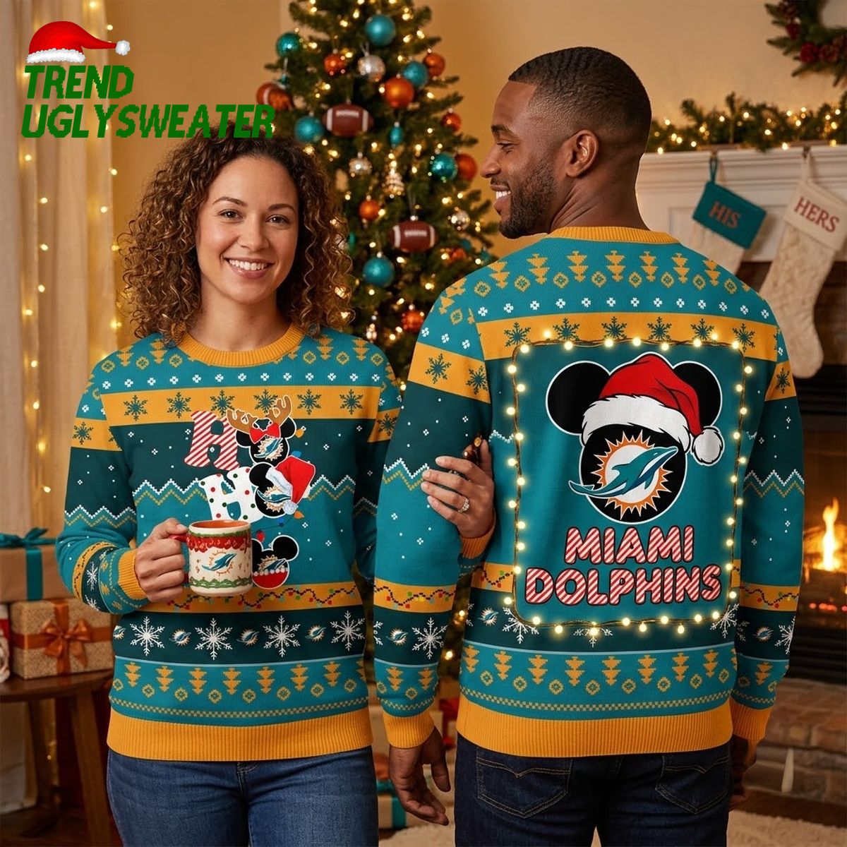 miami dolphins mickey hohoho ugly christmas sweater miami dolphins mickey hohoho ugly christmas sweater