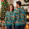 Miami Dolphins Santa Claus And Snowman Ugly Christmas Sweater 2 miami dolphins santa claus and snowman ugly christmas sweater