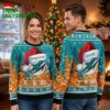 Miami Dolphins Santa Hat Ugly Christmas Sweater With Custom Name 2 miami dolphins santa hat ugly christmas sweater with custom name