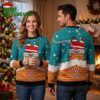 miami dolphins santa in the chimney ugly christmas sweater