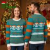 Miami Dolphins Santa Skull Ugly Christmas Sweater 2 miami dolphins santa skull ugly christmas sweater