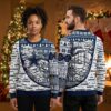 personalized dallas cowboys santa skull custom name ugly christmas sweater