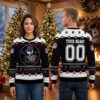 personalized dallas cowboys skeleton football mascot custom name and number ugly christmas