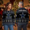 personalized dallas cowboys star custom name ugly christmas sweater