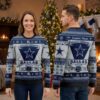 personalized dallas cowboys star custom name ugly christmas sweater game day gift