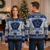 personalized dallas cowboys star logo custom name ugly christmas sweater