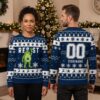Personalized Frog RESIST Custom Name And Number Ugly Christmas Sweater 1 personalized frog resist custom name and number ugly christmas sweater