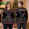 Personalized Houston Texans Bull Logo Custom Name Ugly Christmas Sweater 2 personalized houston texans bull logo custom name ugly christmas sweater