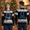 personalized indianapolis colts horseshoe snowflake custom name ugly christmas sweater gif