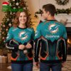 Personalized Miami Dolphins Ugly Christmas Sweater With Custom Name 1 personalized miami dolphins ugly christmas sweater with custom name