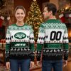 Personalized New York Jets Football Field Custom Name And Number Ugly Christmas Sweater 1 personalized new york jets football field custom name and number ugly christmas sweater