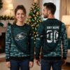 Personalized Philadelphia Eagles Mascot Custom Name And Number Christmas Sweater 2 personalized philadelphia eagles mascot custom name and number christmas sweater