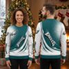 Philadelphia Eagles Eagle Head Logo Teal And White Christmas Sweater 2 philadelphia eagles eagle head logo teal and white christmas sweater
