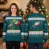 Philadelphia Eagles Grinch Hand Football Lights Ugly Christmas Sweater 2 philadelphia eagles grinch hand football lights ugly christmas sweater