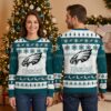 Philadelphia Eagles Logo Snowflake Reindeer Ugly Christmas Sweater 2 philadelphia eagles logo snowflake reindeer ugly christmas sweater