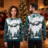 Philadelphia Eagles Logo Winter Forest Ugly Christmas Sweater 1 philadelphia eagles logo winter forest ugly christmas sweater