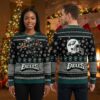 Philadelphia Eagles Rushing Eagle Mascot Snowflake Ugly Christmas Sweater 1 philadelphia eagles rushing eagle mascot snowflake ugly christmas sweater
