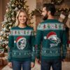 Philadelphia Eagles Santa Hat Skull Logo Ugly Christmas Sweater 1 philadelphia eagles santa hat skull logo ugly christmas sweater