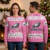 Philadelphia Eagles Santa Sleigh Pink Ugly Christmas Sweater 2 philadelphia eagles santa sleigh pink ugly christmas sweater