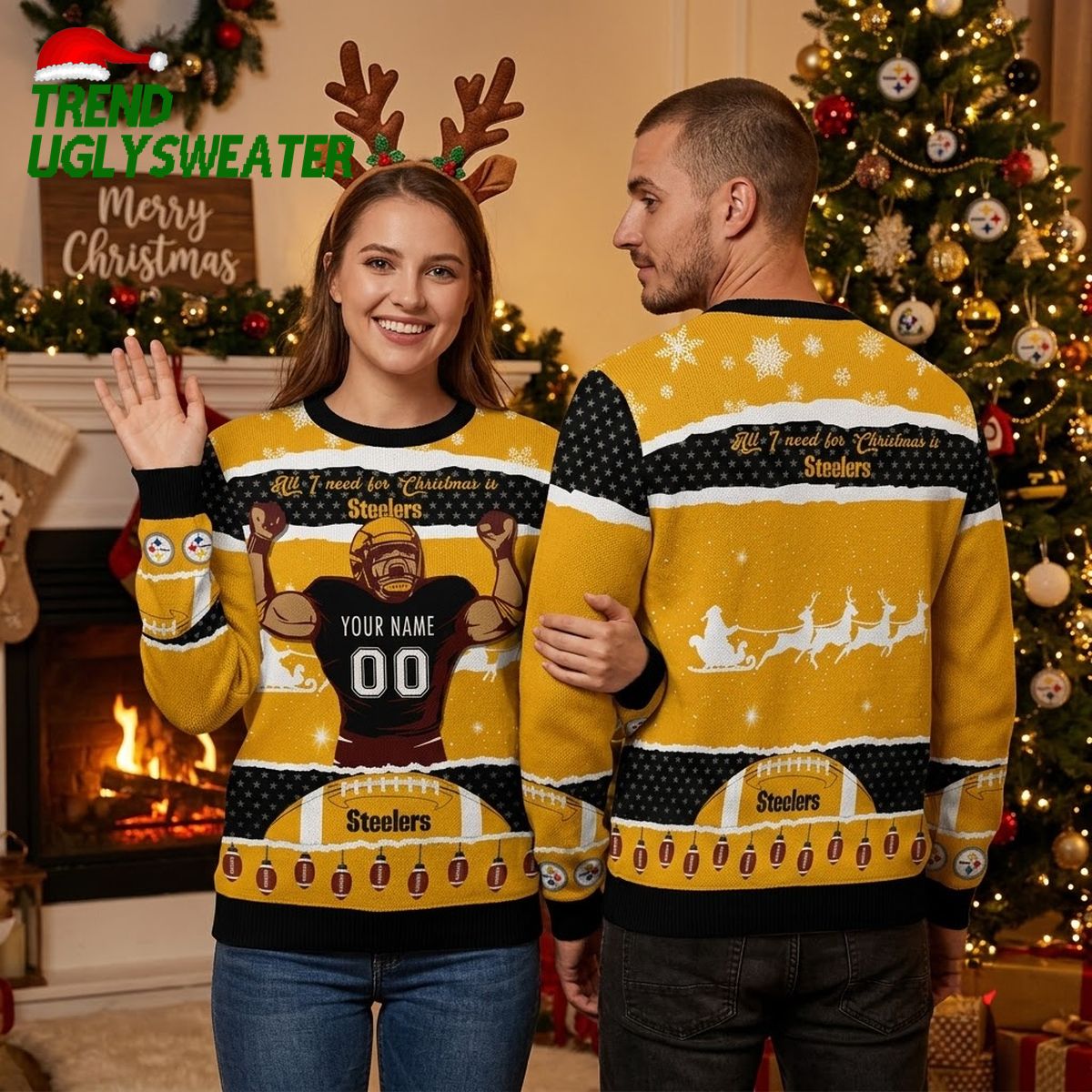 pittsburgh steelers all i need for christmas ugly christmas sweater pittsburgh steelers all i need for christmas ugly christmas sweater