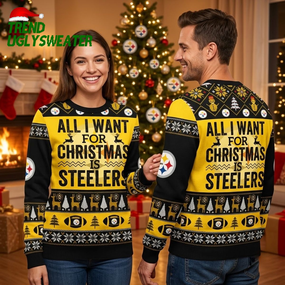 pittsburgh steelers all i want for christmas is ugly christmas sweater pittsburgh steelers all i want for christmas is ugly christmas sweater