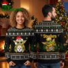 pittsburgh steelers baby yoda 3d ugly christmas sweater