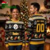 Pittsburgh Steelers Christmas Motifs Ugly Christmas Sweater 2 pittsburgh steelers christmas motifs ugly christmas sweater