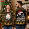Pittsburgh Steelers Christmas Wreath Ugly Christmas Sweater 1 pittsburgh steelers christmas wreath ugly christmas sweater