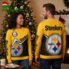 pittsburgh steelers logo print all over ugly christmas sweater