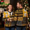 Pittsburgh Steelers Tie-inspired Ugly Christmas Sweater Cardigan 2 pittsburgh steelers tie inspired ugly christmas sweater cardigan