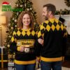 pittsburgh steelers winter diamond pattern ugly christmas sweater