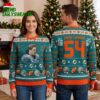Zach Thomas 54 Miami Dolphins Ugly Christmas Sweater 1 zach thomas 54 miami dolphins ugly christmas sweater