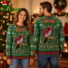 AC DC Guitarist Stage Performance Green Ugly Christmas Sweater 2 ac dc guitarist stage performance green ugly christmas sweater
