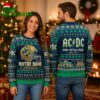 AC DC Notre Dame Football Helmet Leprechaun Ugly Christmas Sweater 1 ac dc notre dame football helmet leprechaun ugly christmas sweater