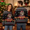 acdc angus young skeleton in flame 2026 knitted black ugly christmas sweater unique gifts