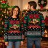 acdc jingle hells bells with signature bells art electric guitar pattern ugly christmas sw