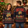 ACDC Ugly Christmas Sweater Black Gold Lightning Bolt Holiday Jumper - Unique Gifts For Every Occasion 2 acdc ugly christmas sweater black gold lightning bolt holiday jumper unique gifts for ever 1