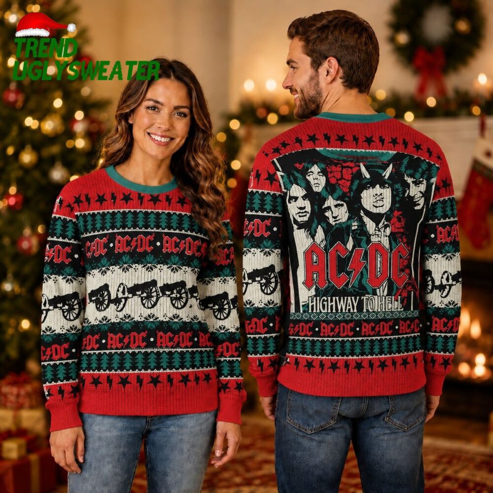 acdc ugly christmas sweater highway to hell rock band jumper unique gifts for every occasi 1